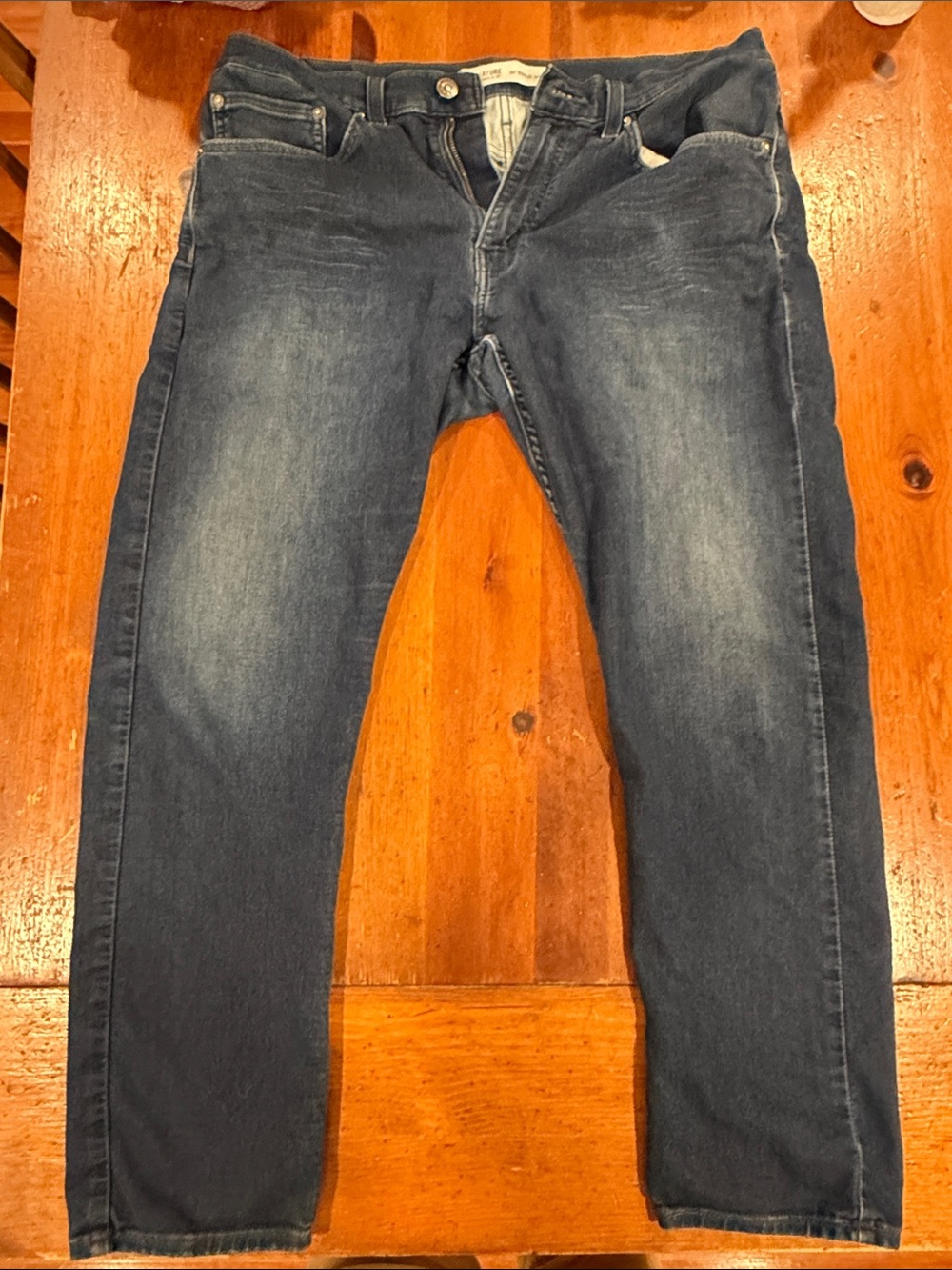 Signature by Levi Strauss Men's Straight Jeans - Dark Blue Wash